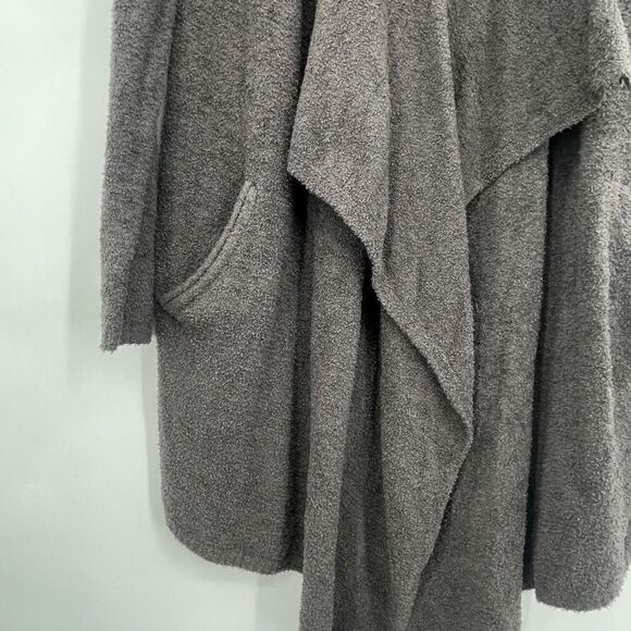 Barefoot Dreams Gray Cozychic Lite Knit High-Low Cardigan Sweater Size S/M - Picture 2 of 6